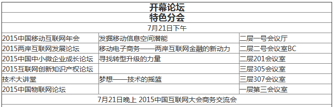 2015年中國互聯網大會:未來5至10年 移動互聯將引領互聯網+