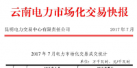  云南7月電力市場(chǎng)化交易成交<font color=