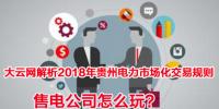 2018年貴州電力市場化交易規(guī)則解析 售電公司怎么玩？