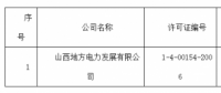 關(guān)于準(zhǔn)予山西地方電力發(fā)展有限公司承裝（修、試）電力設(shè)施許可證許可公示（2018）第15號