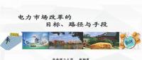 PPT | 電力市場改革的目標(biāo)、路徑與手段