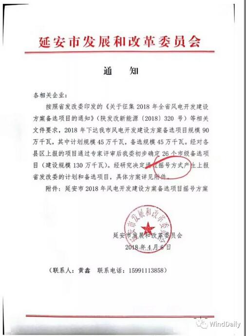 中國風(fēng)電領(lǐng)域首次出現(xiàn)“搖號(hào)”上報(bào)風(fēng)電項(xiàng)目！