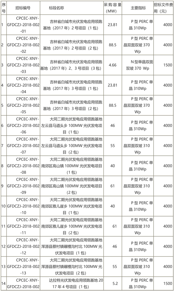 國家電投第二批光伏領(lǐng)跑者項目組件、逆變器招標(biāo)