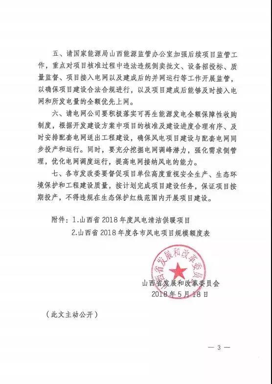96個項目！山西省正式印發(fā)2018年度風(fēng)電開發(fā)建設(shè)方案