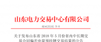 山東2018年省內(nèi)5月份中長期交易合同偏差電量預掛牌交易達成交易電量158970兆瓦時