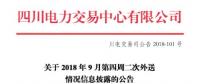 四川9月第四周二次外送情況信息披露：送浙江（賓金）月計(jì)劃10億千瓦時