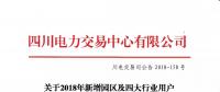 公告 | 四川關(guān)于2018年新增園區(qū)及四大行業(yè)用戶雙邊交易結(jié)果的公告