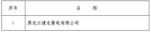 黑龍江公示黑龍江建龍售電有限公司1家售電公司(第十四批)