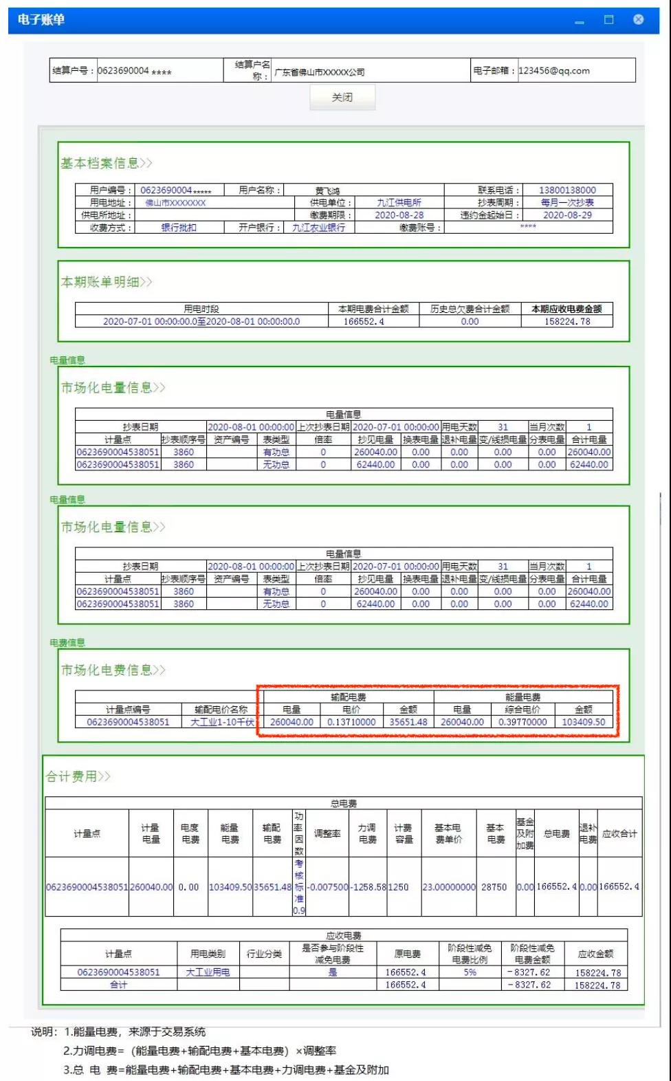 廣東用戶側(cè)｜首張采用現(xiàn)貨順價(jià)模式的電費(fèi)結(jié)算單出現(xiàn)了