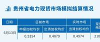 貴州電力交易中心：電力現(xiàn)貨市場(chǎng)模擬結(jié)算情況（2023.6.13-14）